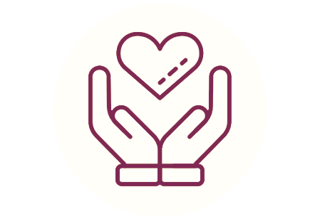 אייקון ידיים ולב